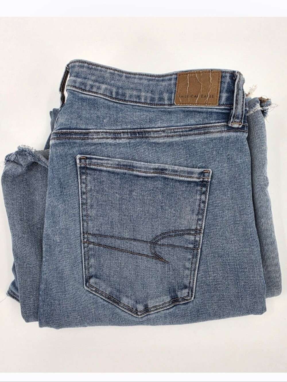 American Eagle Next Level Stretch Festival Flare Jean 16 Medium Wash Denim